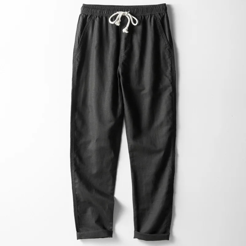 Positano Linen-Blend Drawstring Trouser