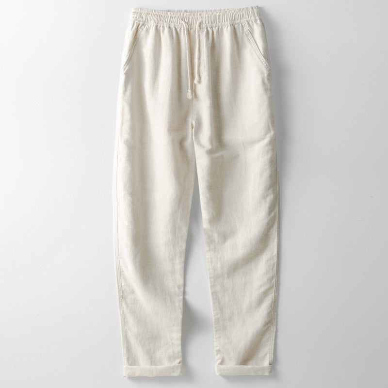 Positano Linen-Blend Drawstring Trouser