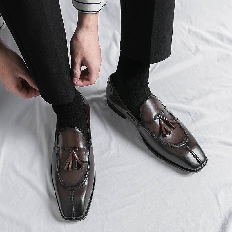 Luca Ferarro Tassel Loafers