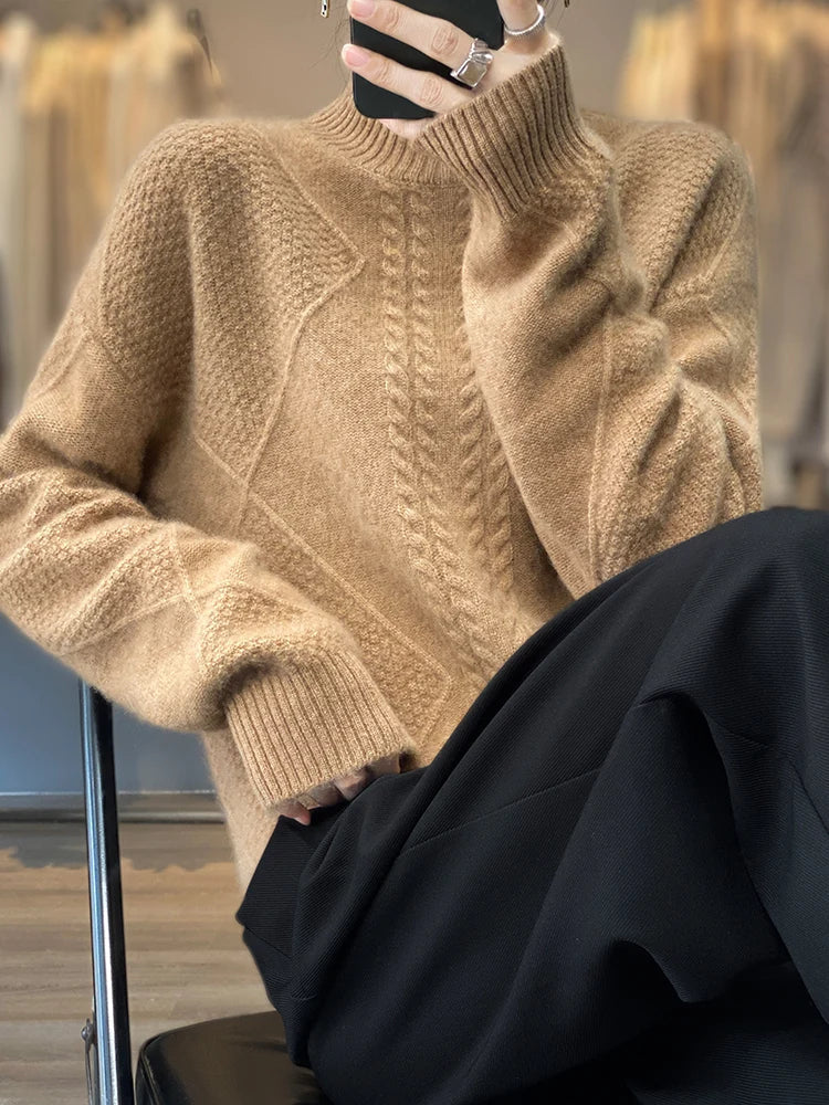 Vienna Luxe Cable-Knit Sweater