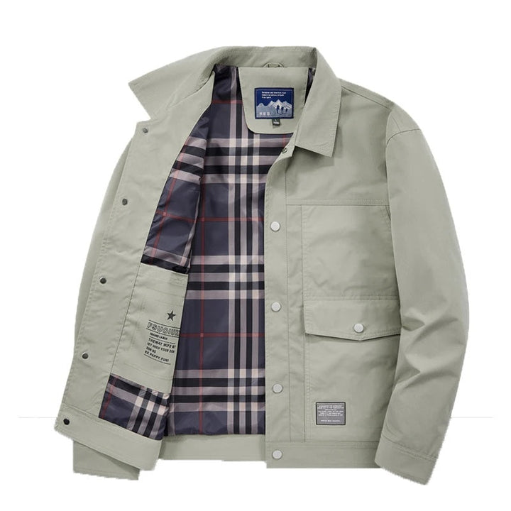 Highland Plaid-Lined Utility Jacket