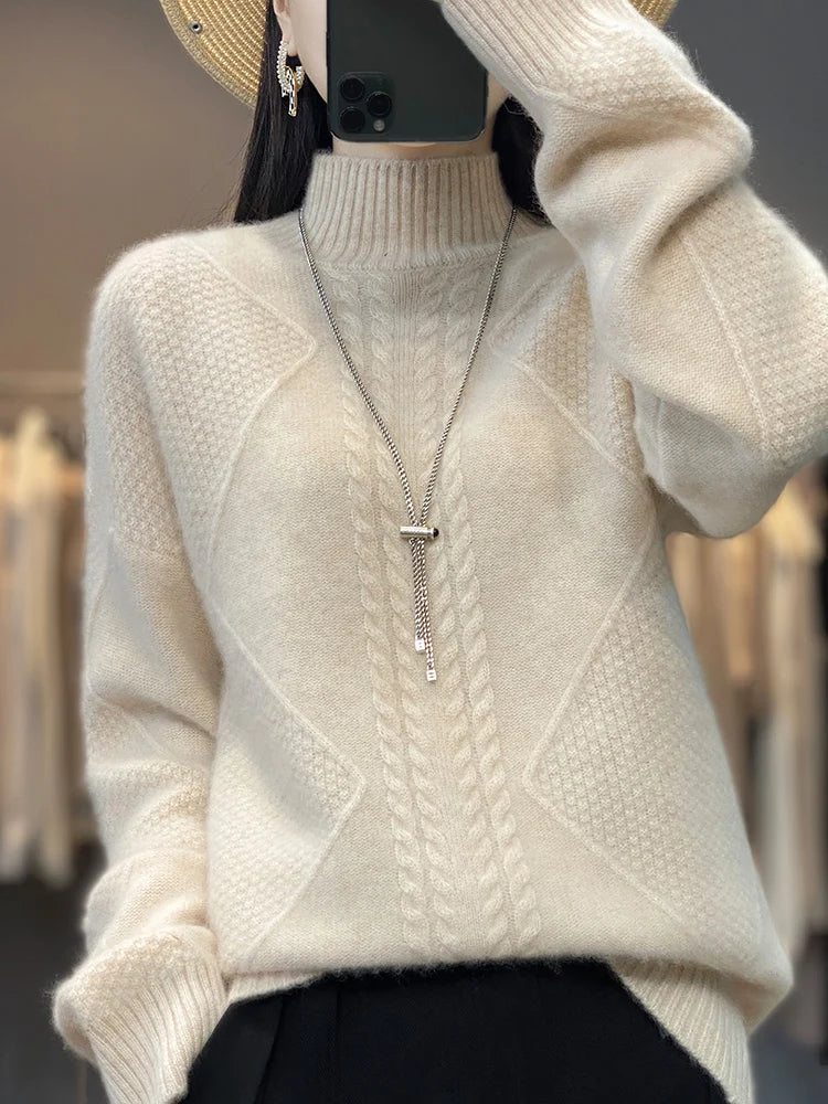 Vienna Luxe Cable-Knit Sweater