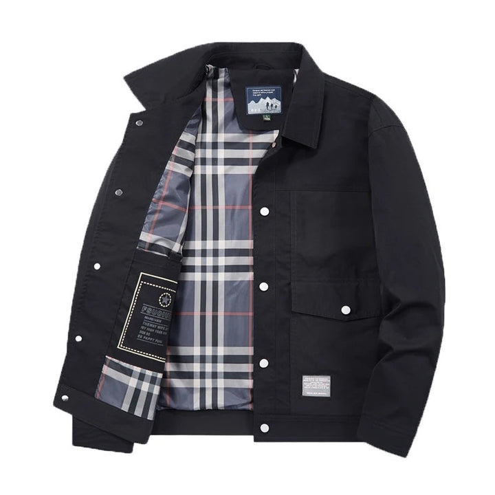 Highland Plaid-Lined Utility Jacket