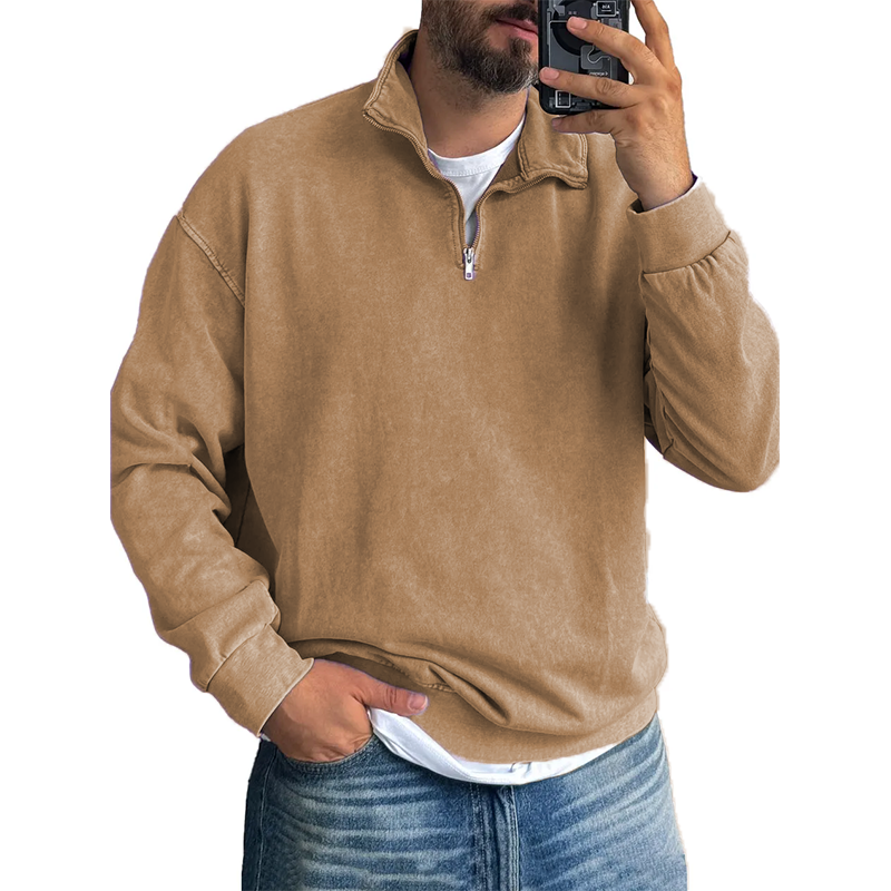 Harrison Washed Half-Zip Pullover