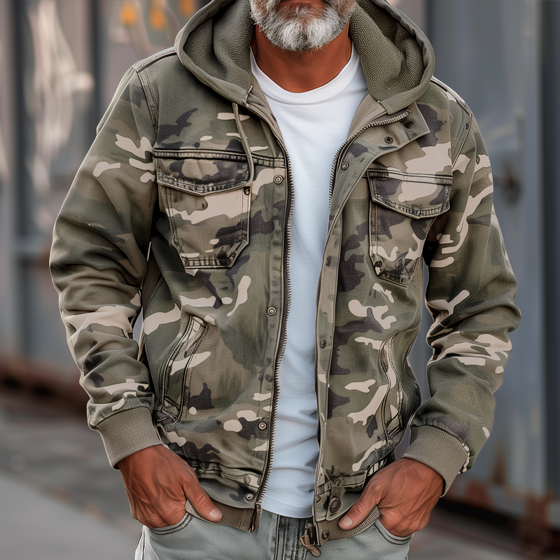 Camo Hooded Tactical Jacket