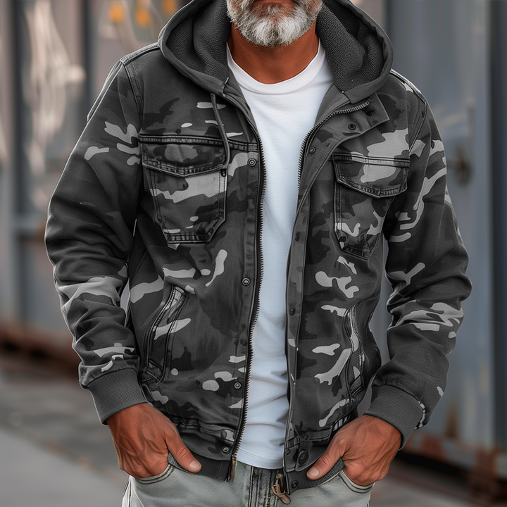 Camo Hooded Tactical Jacket