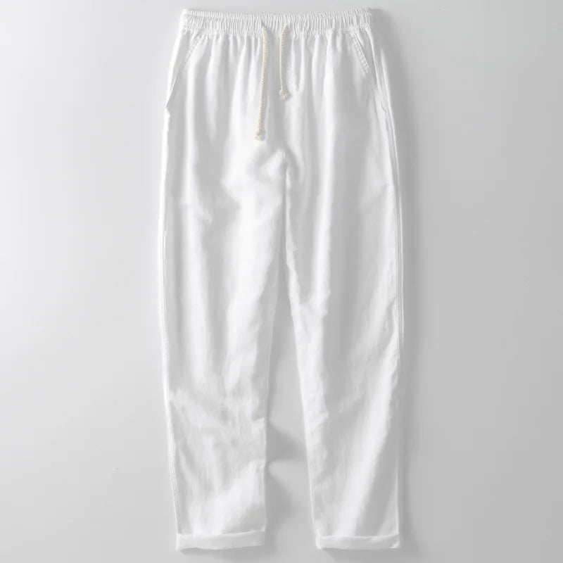 Positano Linen-Blend Drawstring Trouser