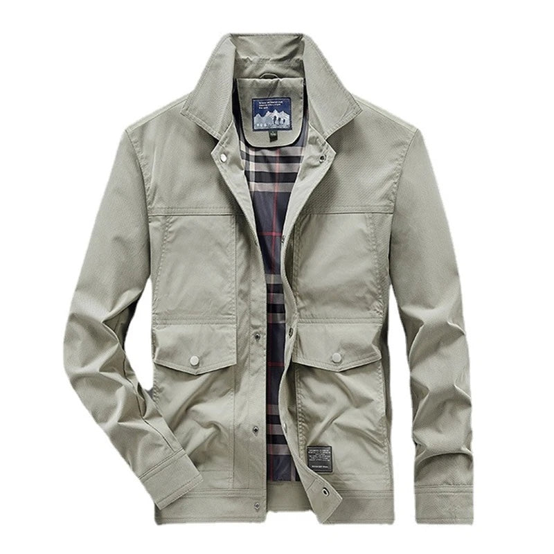 Highland Plaid-Lined Utility Jacket