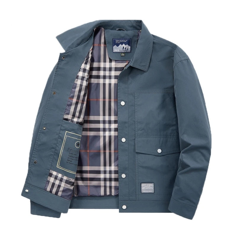 Highland Plaid-Lined Utility Jacket