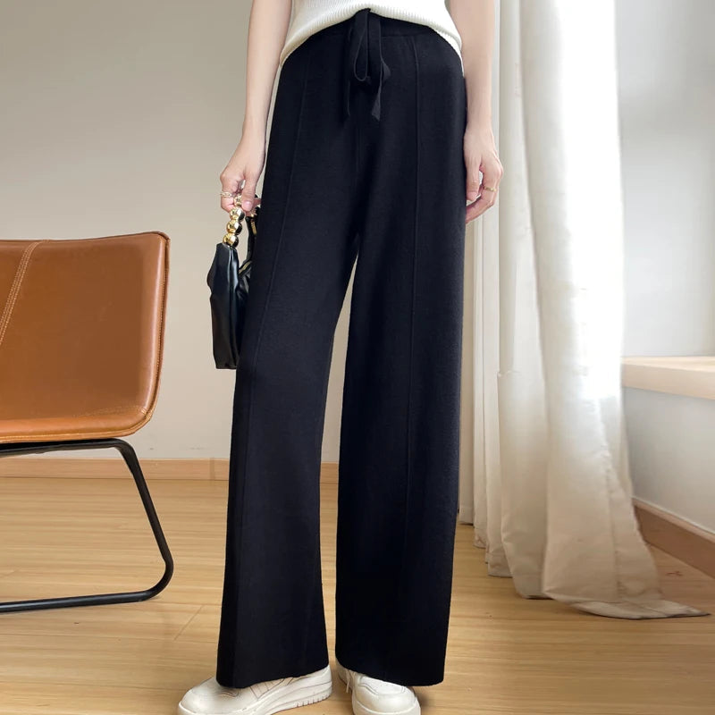 Emilia Wide-Leg Knit Pants