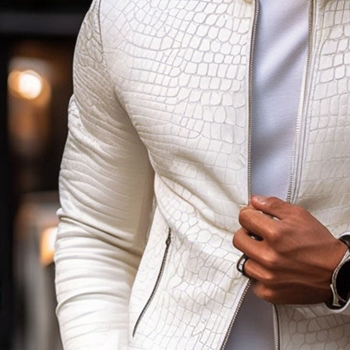 Monaco Croc-Embossed Jacket