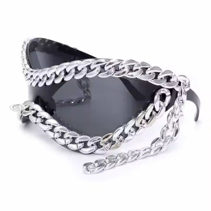 Prism Chain Shield Sunglasses