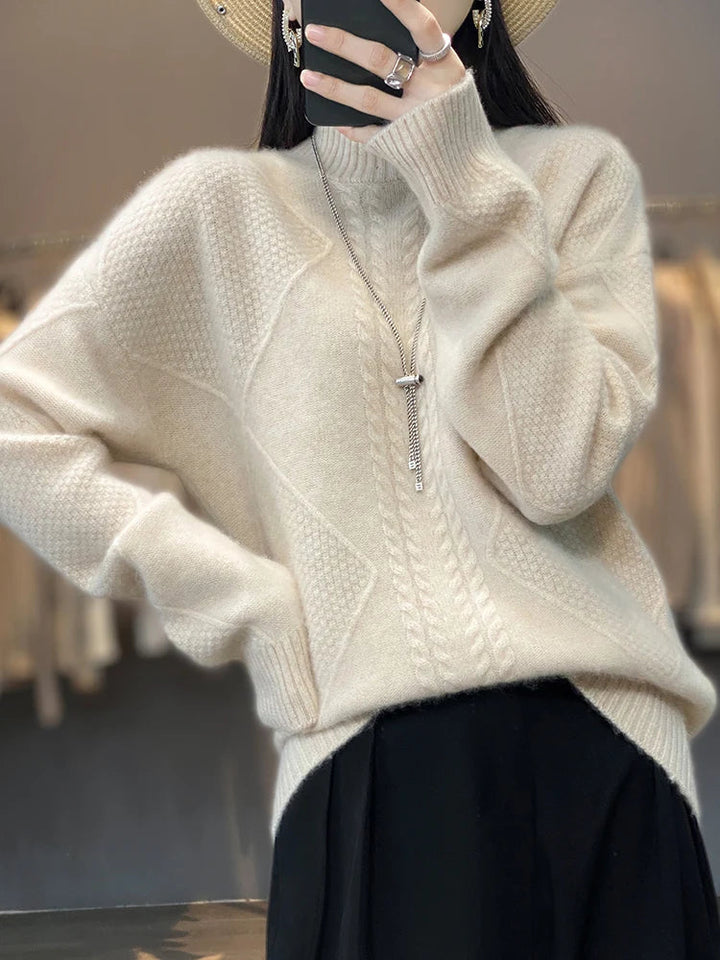 Vienna Luxe Cable-Knit Sweater