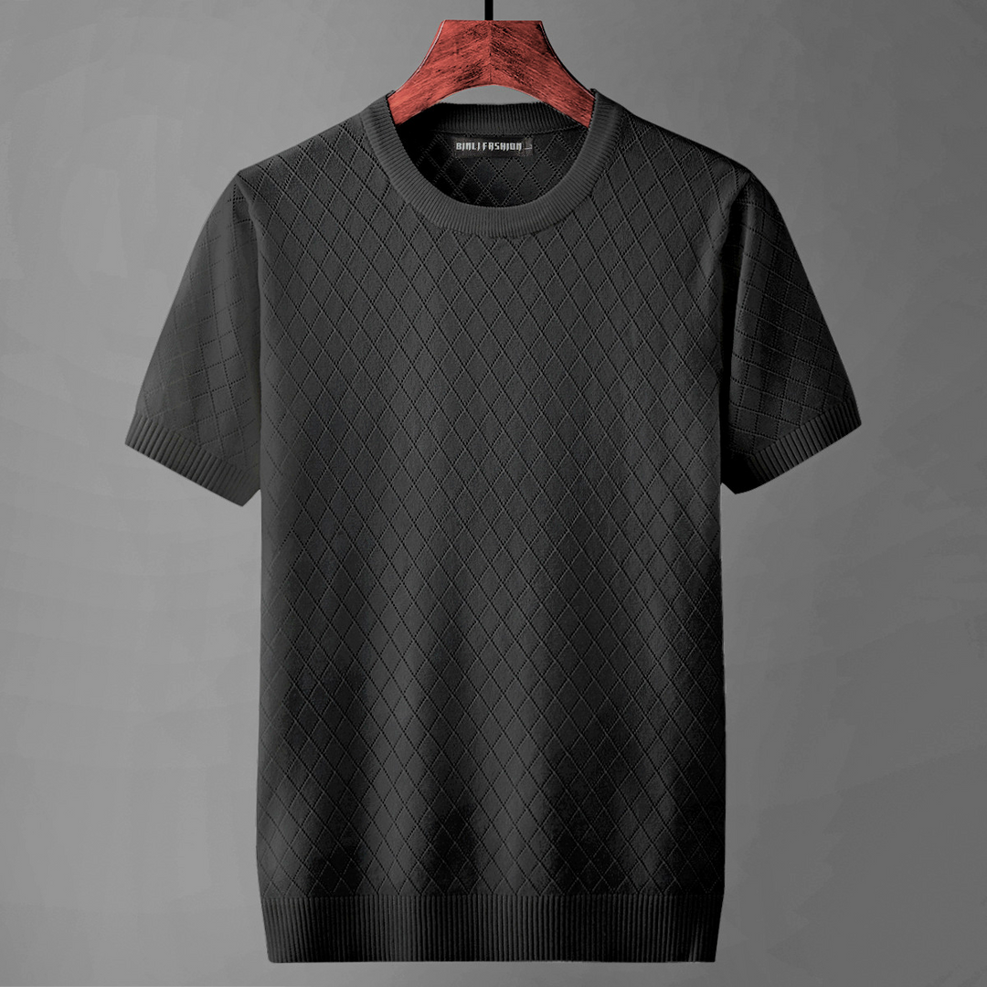 Quilted Knit Crew Tee