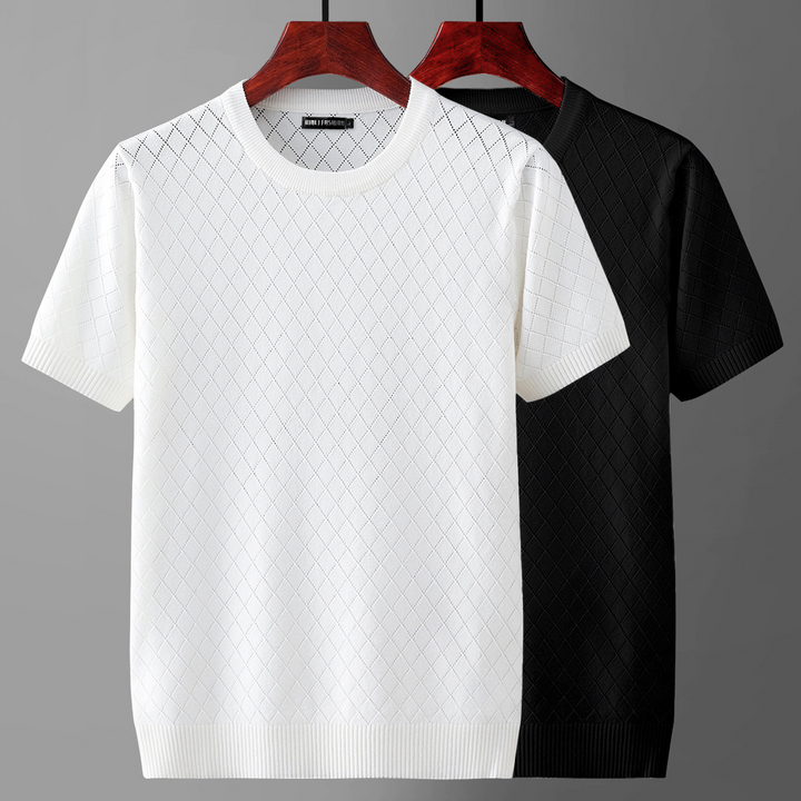 Quilted Knit Crew Tee