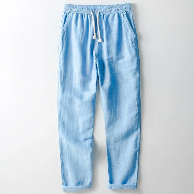 Positano Linen-Blend Drawstring Trouser