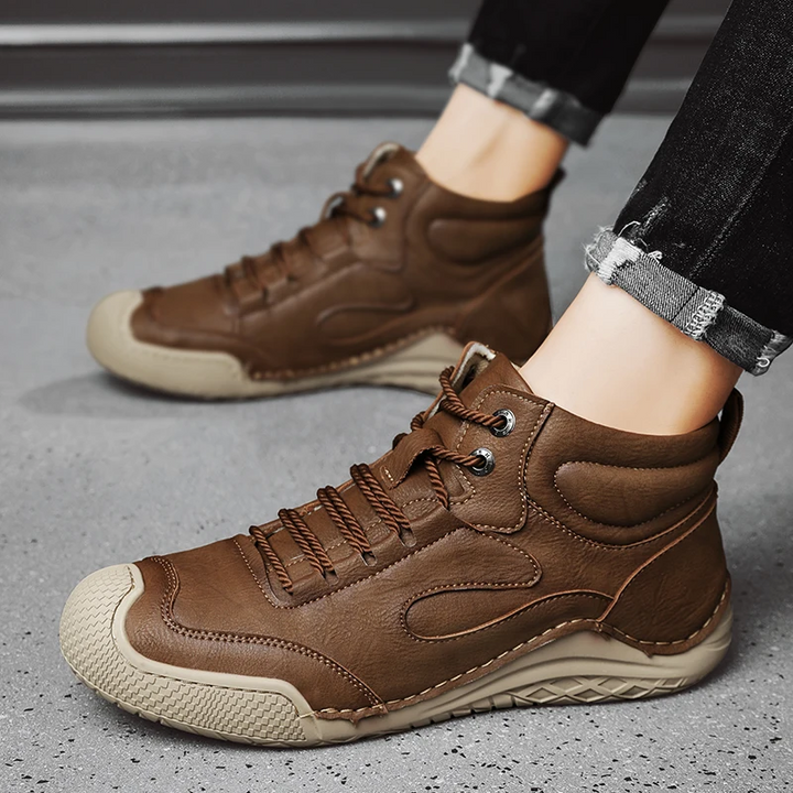 Classic High-Top Leather Sneakers