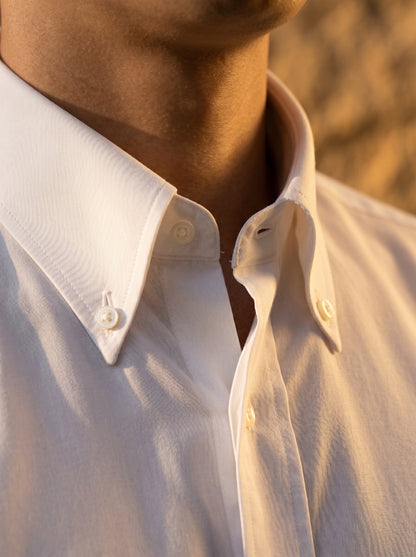 Lucca Classic Men's Dress Shirt — Bianco