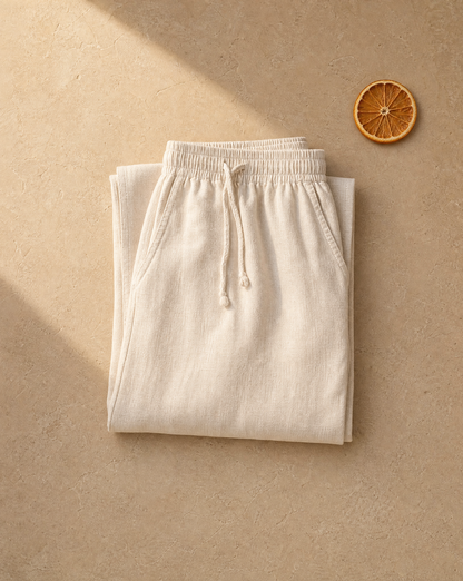 Positano Linen-Blend Drawstring Trouser