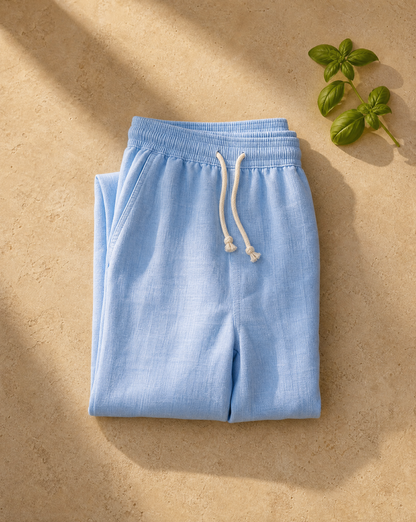 Positano Linen-Blend Drawstring Trouser