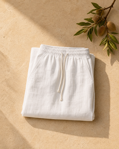 Positano Linen-Blend Drawstring Trouser