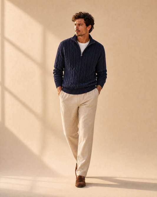 Cortina Cable Quarter-Zip