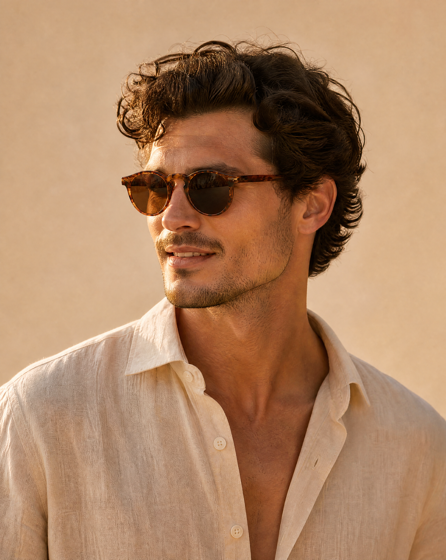 Puglia Round Men's Sunglasses