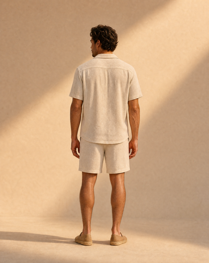 Lecce Ribbed Camp Collar Set
