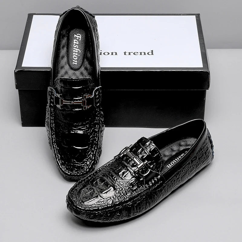 Regal Croc-Embossed Loafers