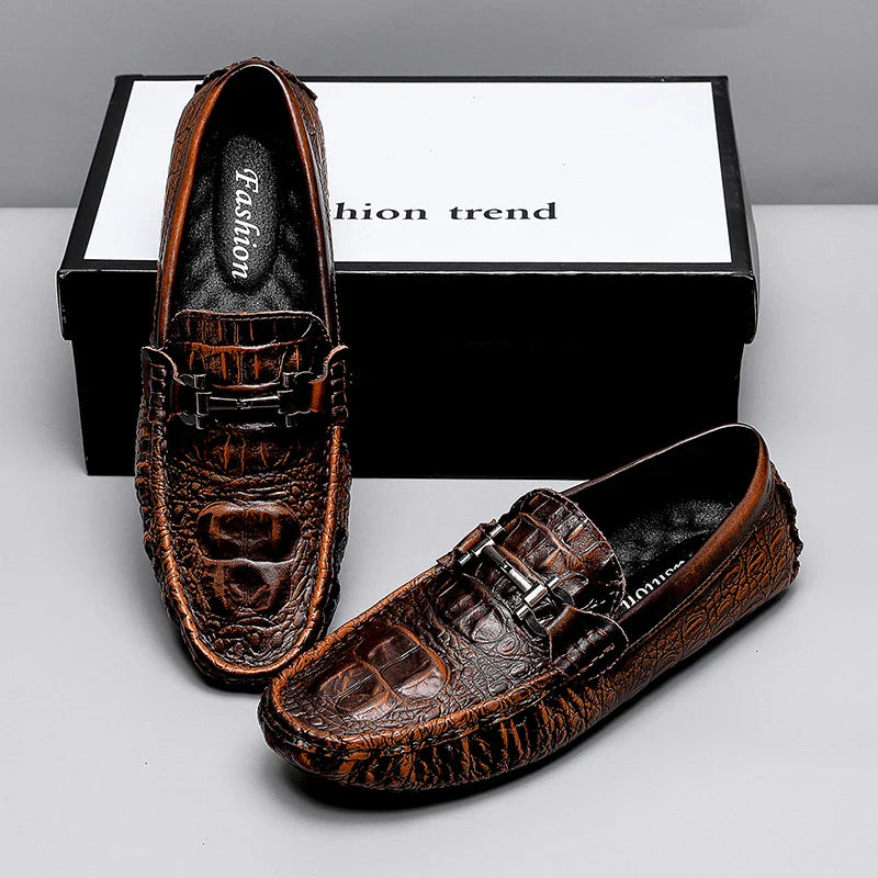 Regal Croc-Embossed Loafers