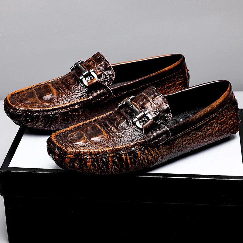 Regal Croc-Embossed Loafers