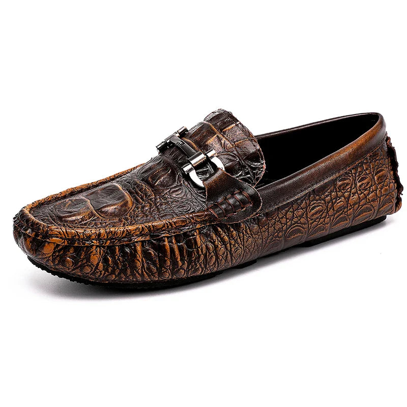 Regal Croc-Embossed Loafers