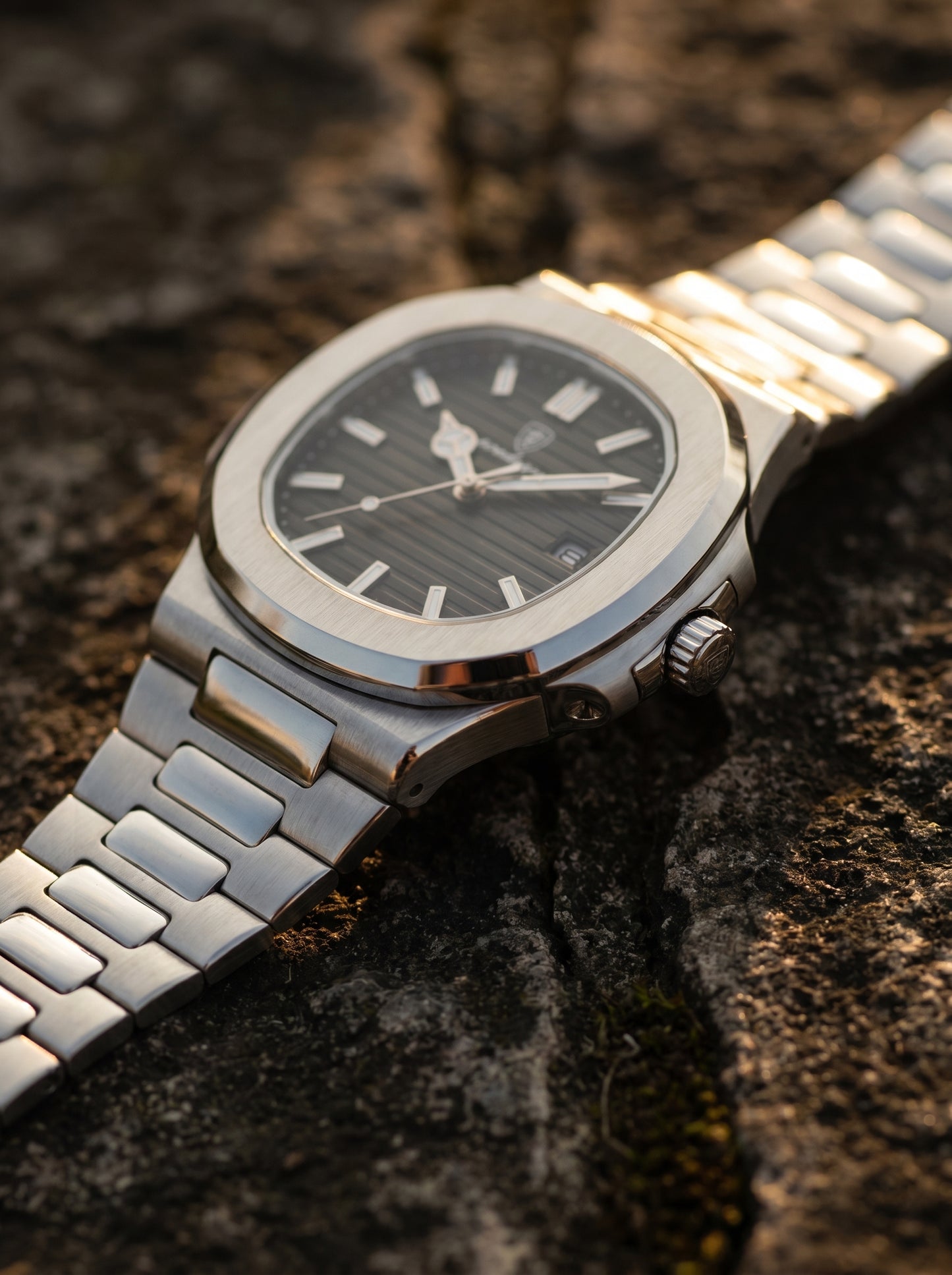 Lake Como Classic Timepiece Men's Waterproof Steel Watch