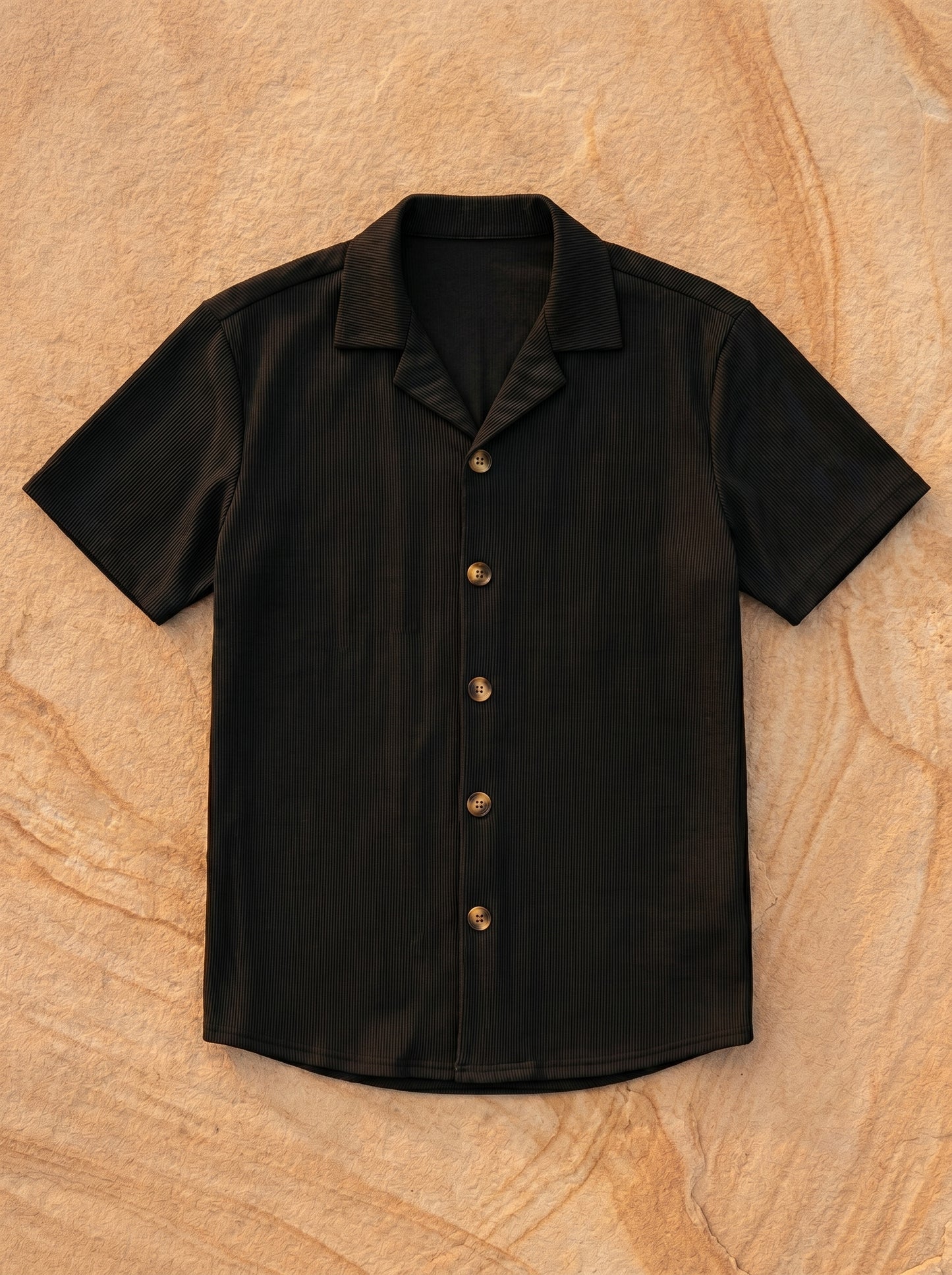 Lecce Ribbed Camp Collar Set