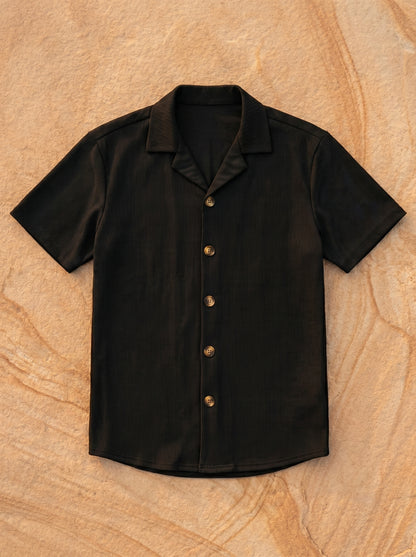 Lecce Ribbed Camp Collar Set