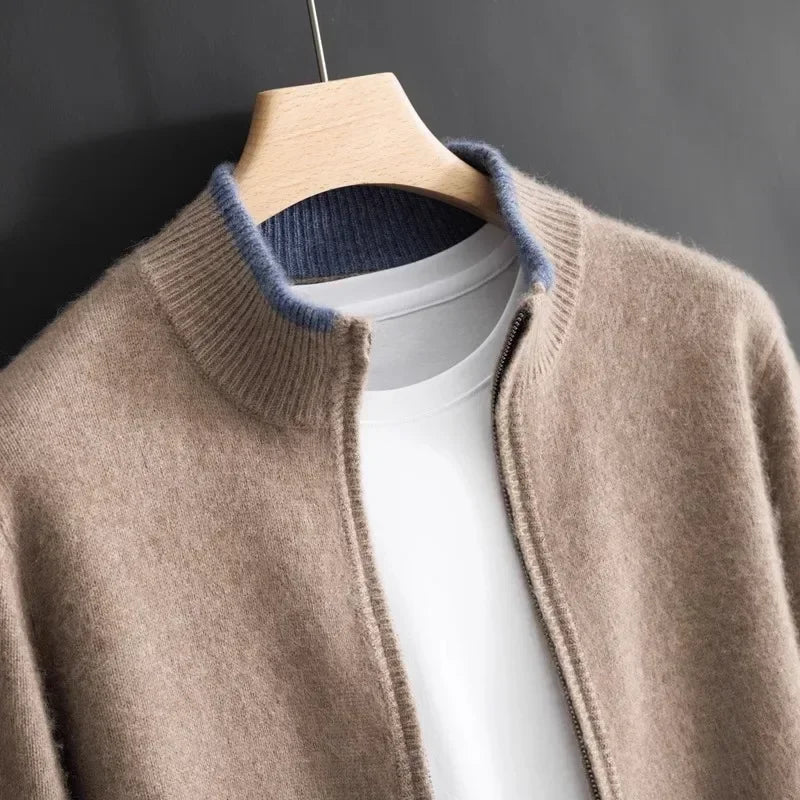 Sandstone Zip-Up Sweater