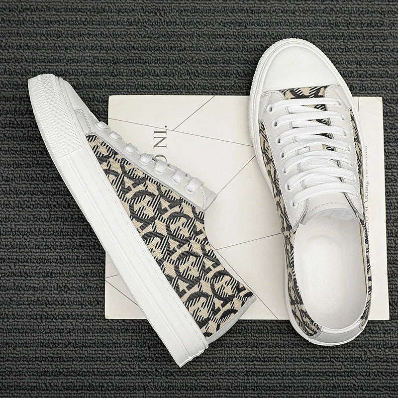 Luca Ferarro Monogram Low-Top Sneakers