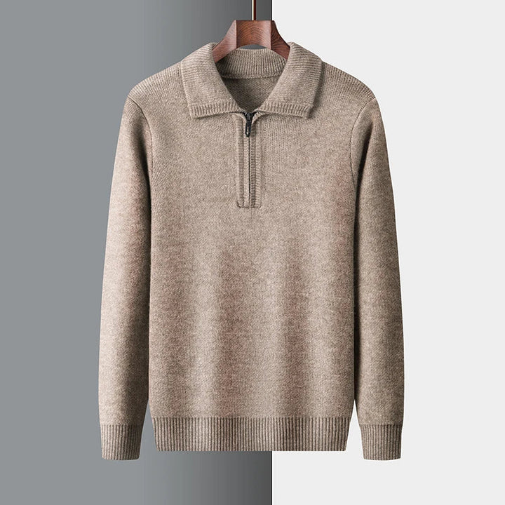 Luca Milano Half-Zip Polo Sweater