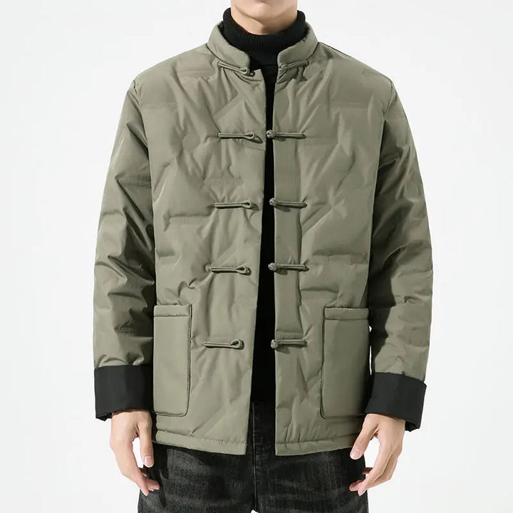 Ashton Mandarin-Collar Quilted Jacket