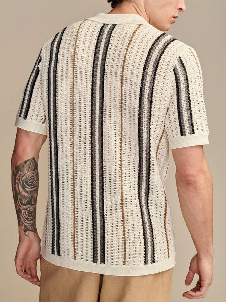 Milo Striped Knit Polo