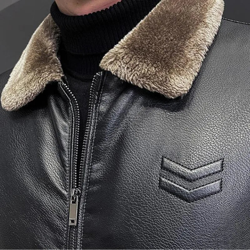 Alpine Luxe Shearling Leather Jacket