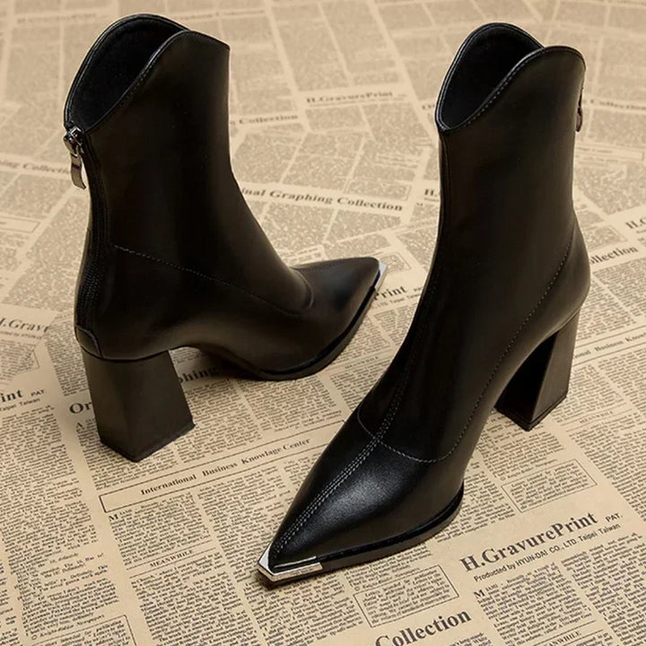 Lena Metal-Tipped Ankle Boots