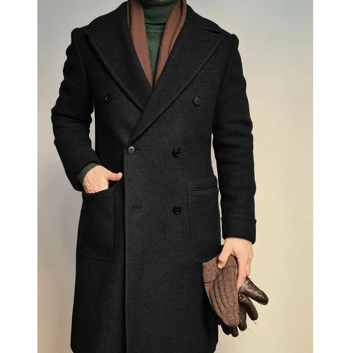 Italian Wool Double-Breasted Topcoat