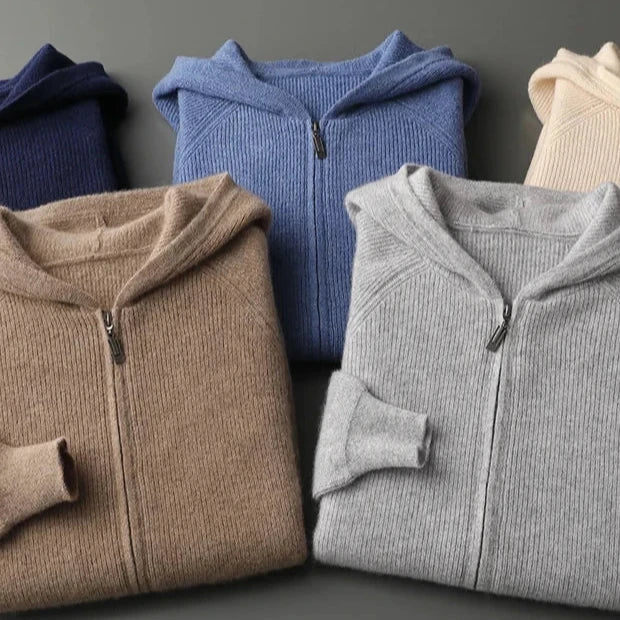 Royal Cashmere Merino Wool Zip-Up