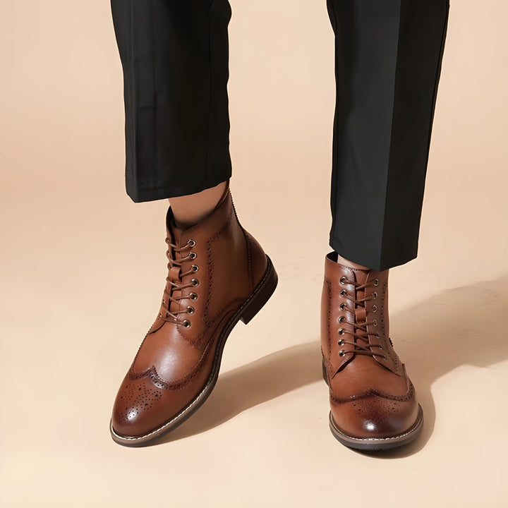 Herman Brogues Leather Boots