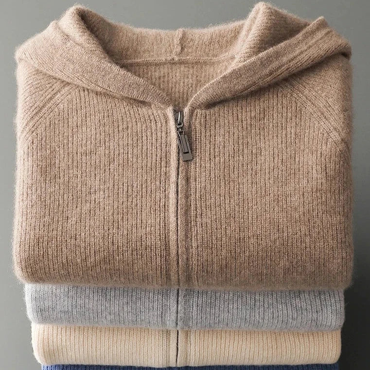 Royal Cashmere Merino Wool Zip-Up