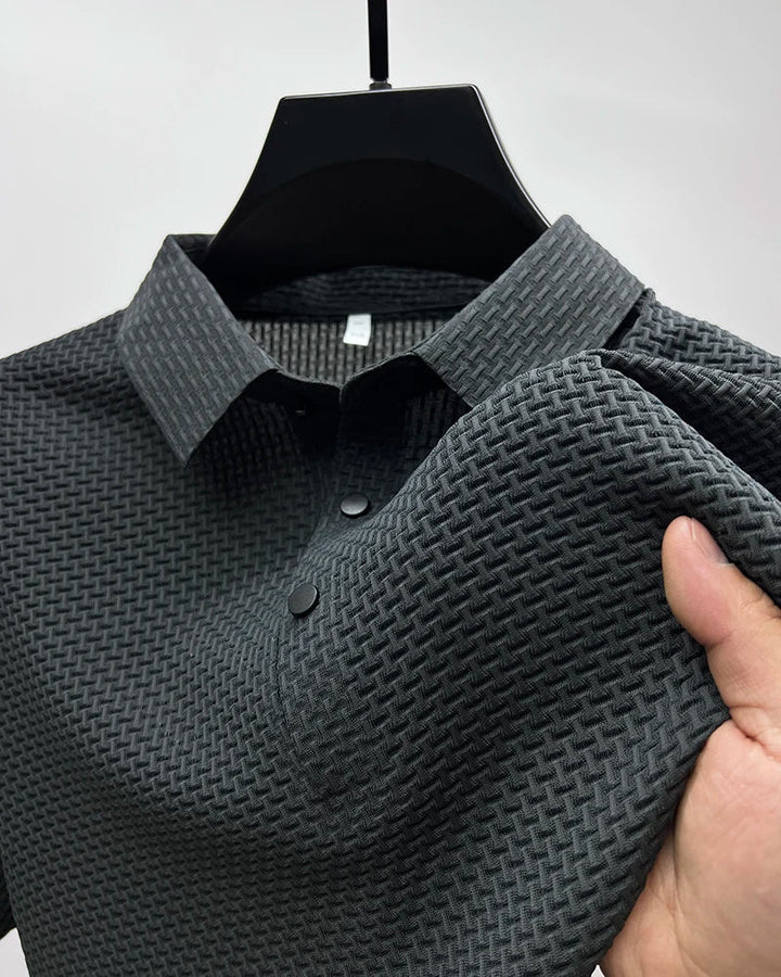 Luca Ferarro Textured Polo Shirt