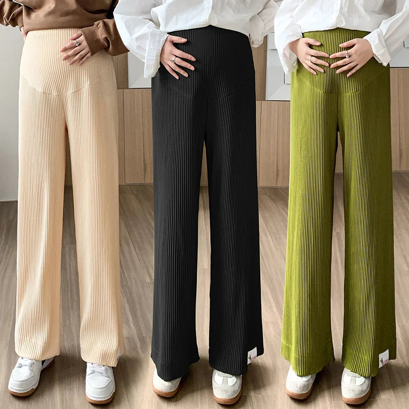 Serene Ribbed Wide-Leg Pants