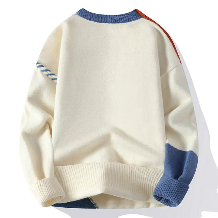 Luca Ferarro Colorblock Knit Sweater