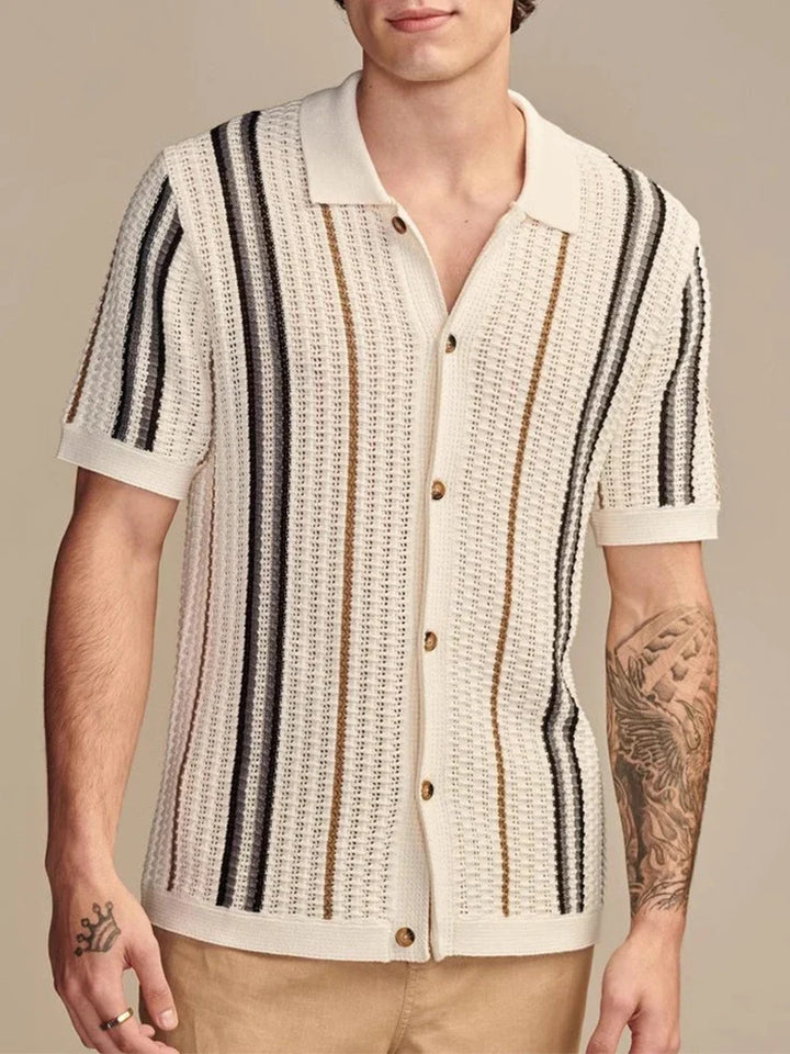 Milo Striped Knit Polo